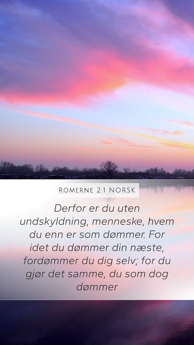 Romerne 2:1 NORSK Bible Verse Image