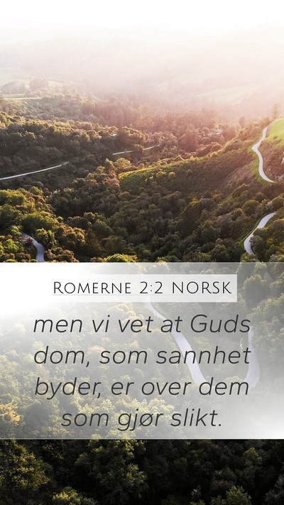 Romerne 2:2 NORSK Bible Verse Image