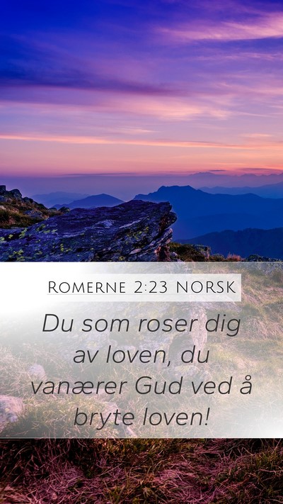 Romerne 2:23 NORSK Bible Verse Image