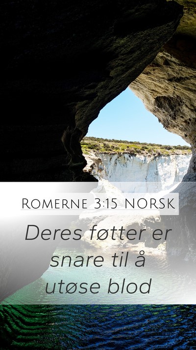 Romerne 3:15 NORSK Bible Verse Image
