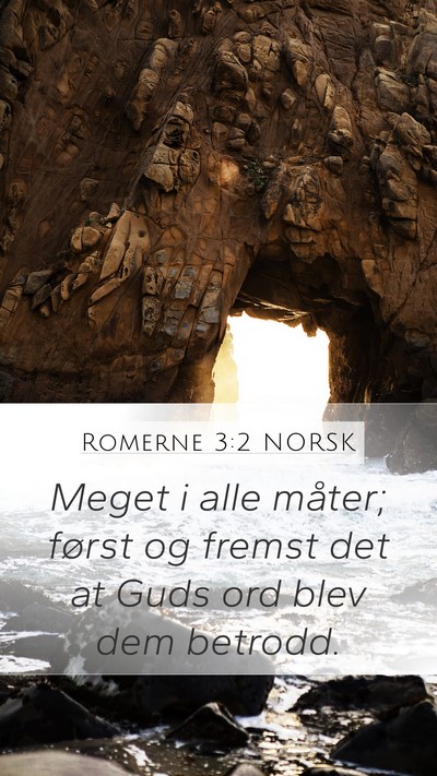 Romerne 3:2 NORSK Bible Verse Image