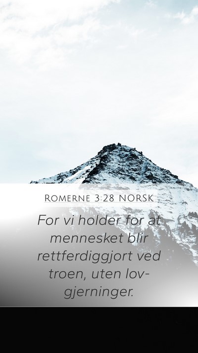 Romerne 3:28 NORSK Bible Verse Image