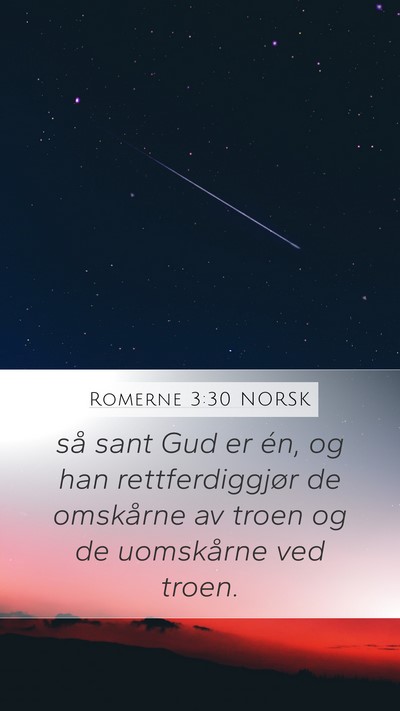 Romerne 3:30 NORSK Bible Verse Image