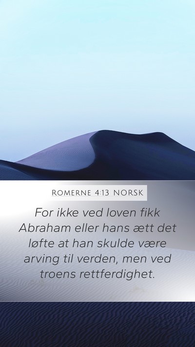 Romerne 4:13 NORSK Bible Verse Image
