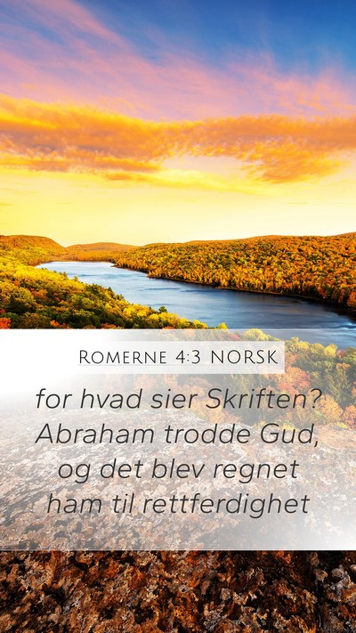Romerne 4:3 NORSK Bible Verse Image