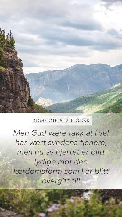 Romerne 6:17 NORSK Bible Verse Image