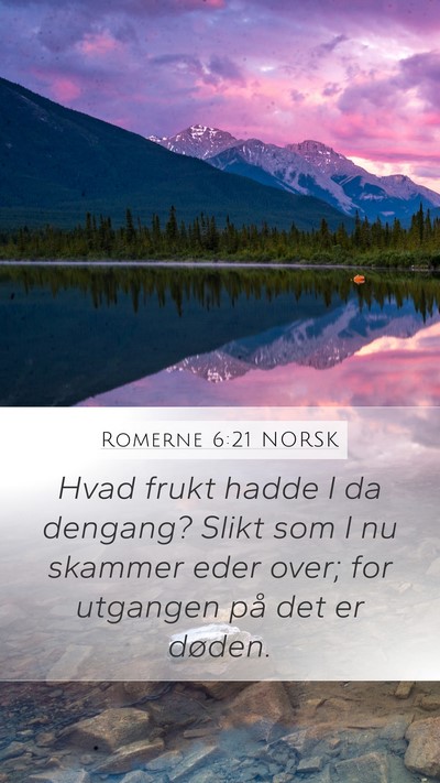 Romerne 6:21 NORSK Bible Verse Image