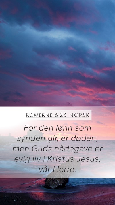 Romerne 6:23 NORSK Bible Verse Image