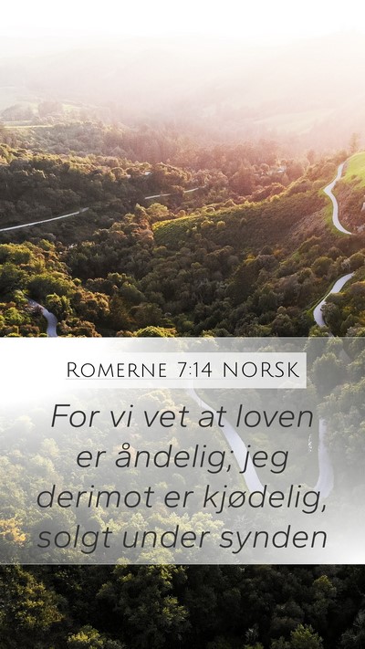 Romerne 7:14 NORSK Bible Verse Image