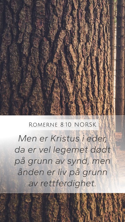 Romerne 8:10 NORSK Bible Verse Image