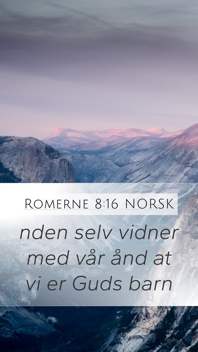 Romerne 8:16 NORSK Bible Verse Image