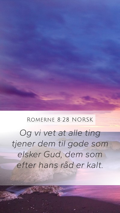 Romerne 8:28 NORSK Bible Verse Image