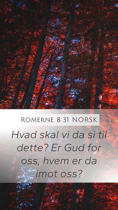 Romerne 8:31 NORSK Bible Verse Image