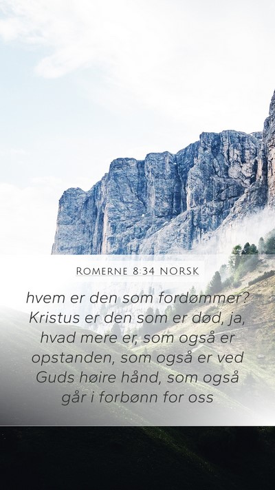 Romerne 8:34 NORSK Bible Verse Image