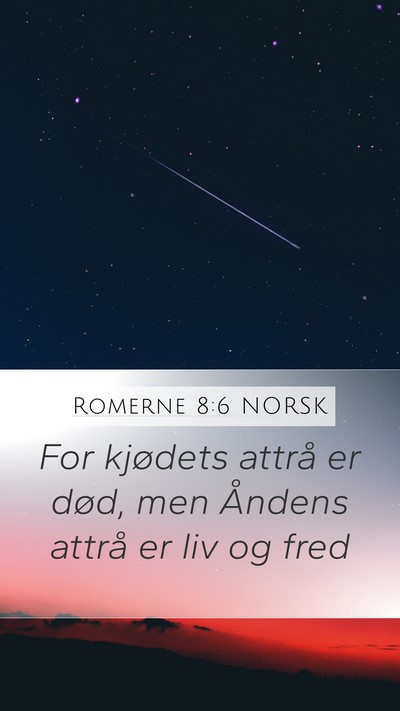 Romerne 8:6 NORSK Bible Verse Image