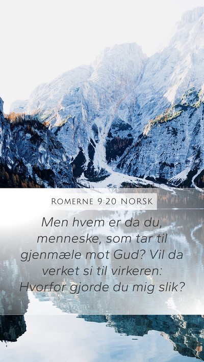 Romerne 9:20 NORSK Bible Verse Image