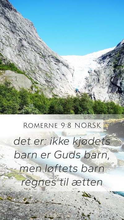 Romerne 9:8 NORSK Bible Verse Image