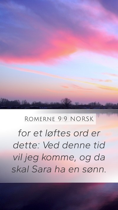 Romerne 9:9 NORSK Bible Verse Image