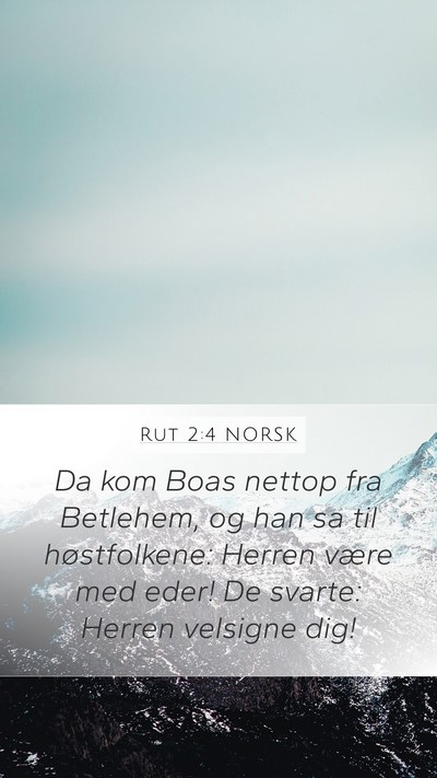 Rut 2:4 NORSK Bible Verse Image