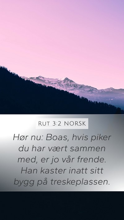 Rut 3:2 NORSK Bible Verse Image