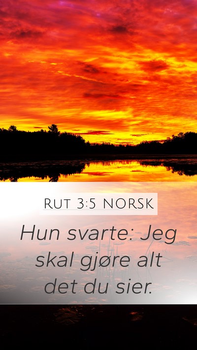 Rut 3:5 NORSK Mobile Phone Wallpaper - Hun svarte: Jeg skal gjøre alt det du - Mobile Bible Verse Wallpaper