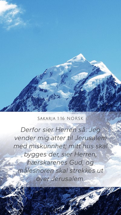 Sakarja 1:16 NORSK Bible Verse Image