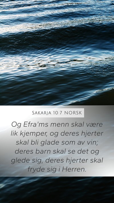 Sakarja 10:7 NORSK Bible Verse Image