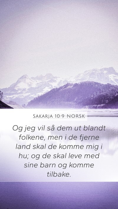 Sakarja 10:9 NORSK Bible Verse Image