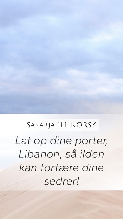 Sakarja 11:1 NORSK Bible Verse Image