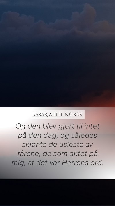 Sakarja 11:11 NORSK Bible Verse Image