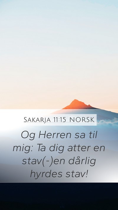 Sakarja 11:15 NORSK Bible Verse Image