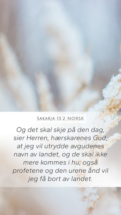Sakarja 13:2 NORSK Bible Verse Image