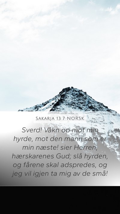 Sakarja 13:7 NORSK Bible Verse Image