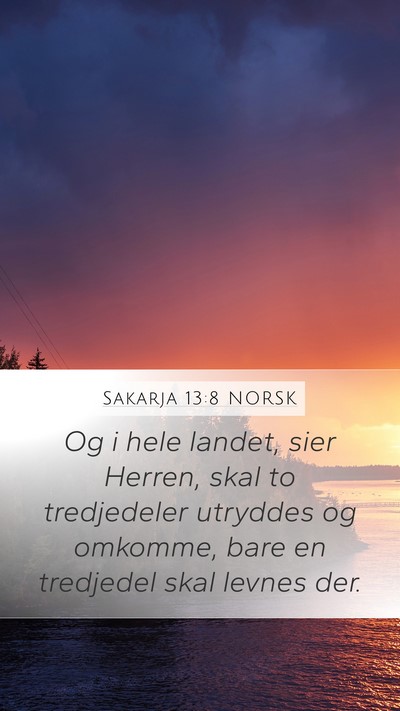 Sakarja 13:8 NORSK Bible Verse Image