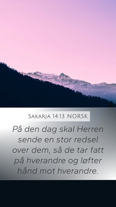 Sakarja 14:13 NORSK Bible Verse Image