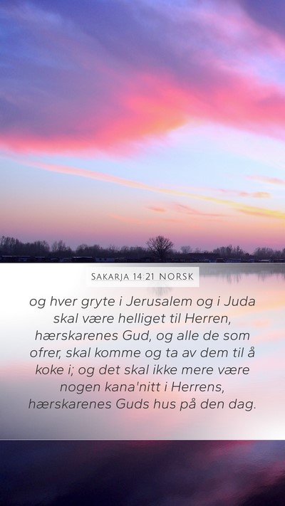 Sakarja 14:21 NORSK Bible Verse Image