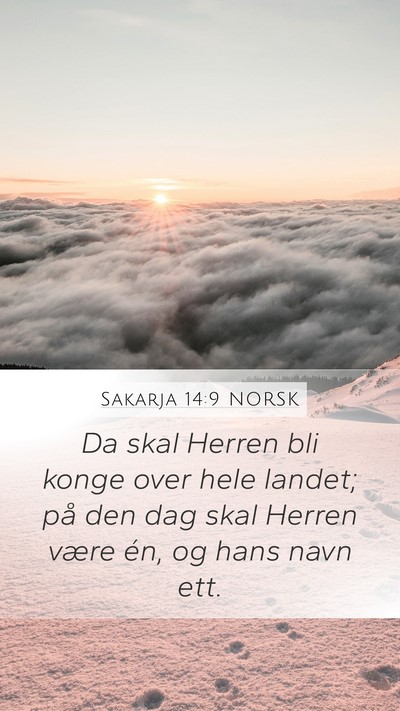 Sakarja 14:9 NORSK Bible Verse Image