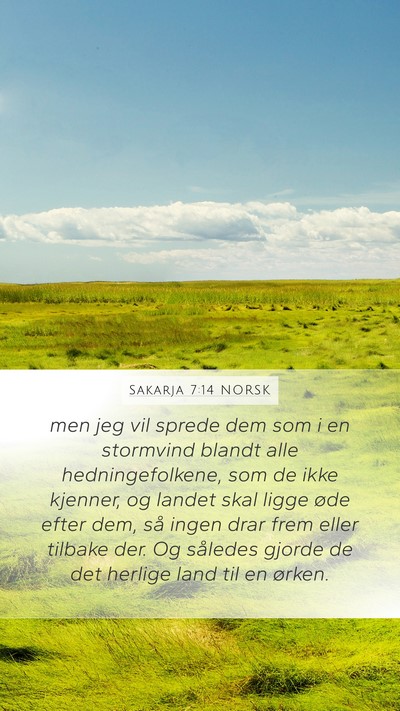 Sakarja 7:14 NORSK Bible Verse Image