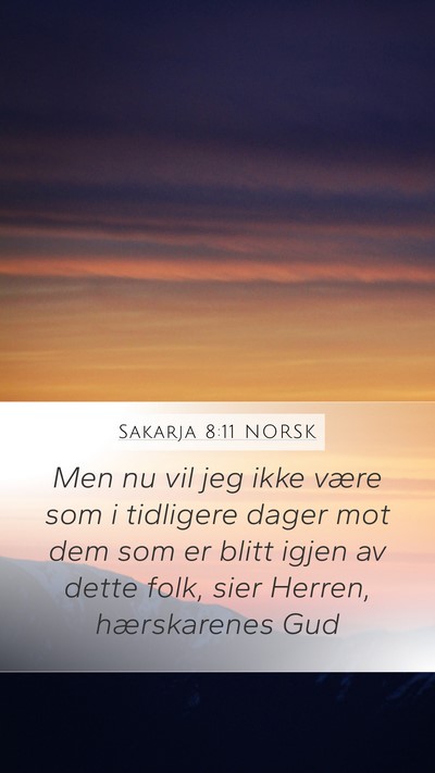 Sakarja 8:11 NORSK Bible Verse Image