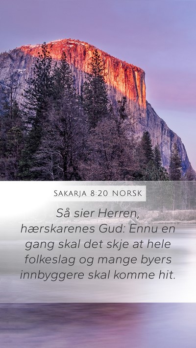 Sakarja 8:20 NORSK Bible Verse Image