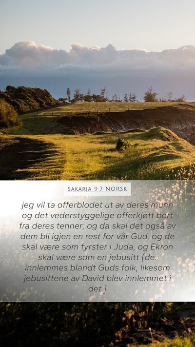 Sakarja 9:7 NORSK Bible Verse Image
