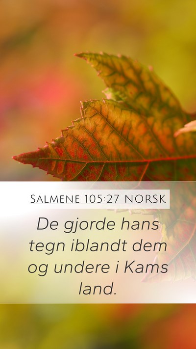 Salmene 105:27 NORSK Bible Verse Image