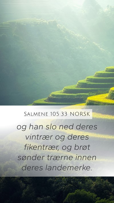 Salmene 105:33 NORSK Bible Verse Image