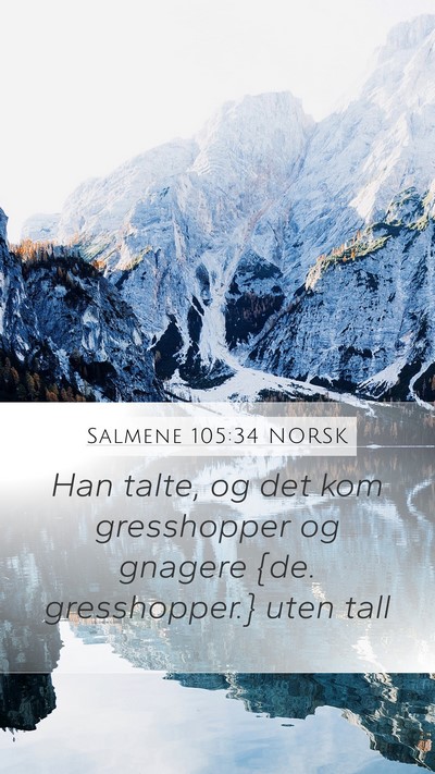Salmene 105:34 NORSK Bible Verse Image