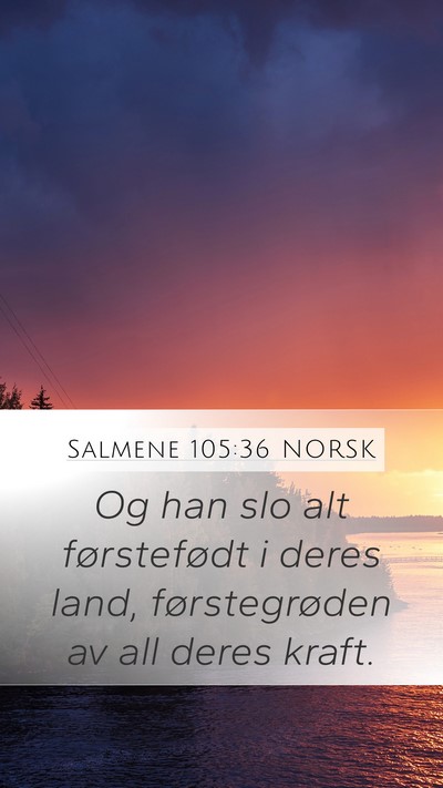 Salmene 105:36 NORSK Bible Verse Image