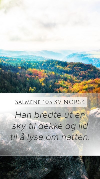 Salmene 105:39 NORSK Bible Verse Image