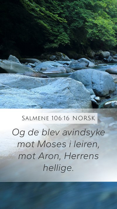 Salmene 106:16 NORSK Bible Verse Image