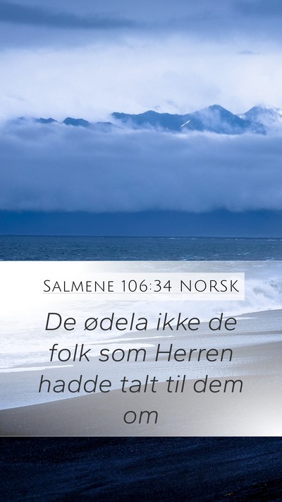 Salmene 106:34 NORSK Bible Verse Image