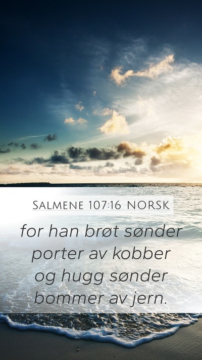 Salmene 107:16 NORSK Bible Verse Image