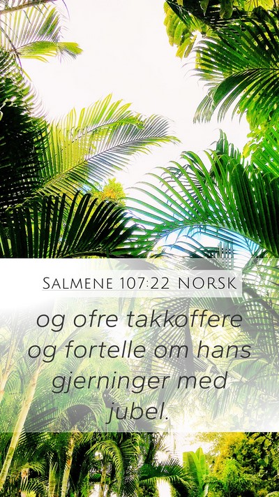 Salmene 107:22 NORSK Bible Verse Image